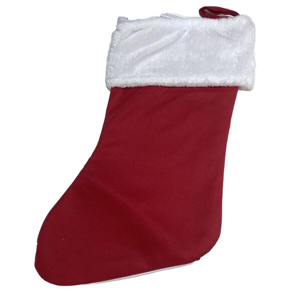 Lot 2 NEW PEANUTS CHRISTMAS STOCKING SNOOPY WOODSTOCK DOG HOUSE RED 15" FAUX FUR - Picture 6 of 6